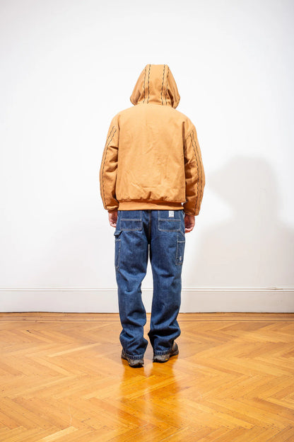 Sexhippies Welder's Stitch Heavyweight Canvas Jacket Work Wear Brown