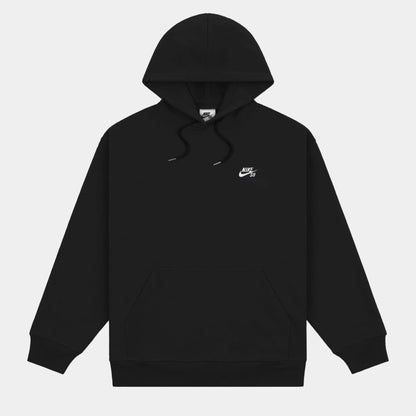 Nike SB Fleece Pullover Skate Hoodie: Black w/ Small Logo
