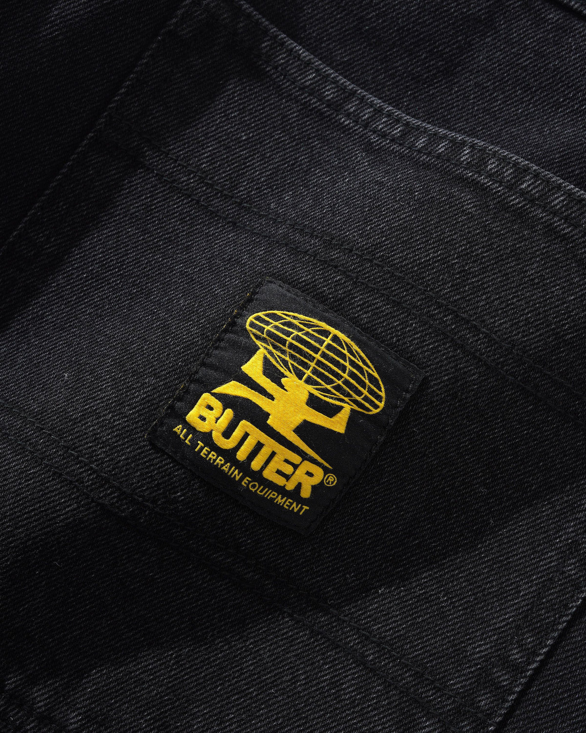 Butter Patch Pocket Denim Jeans: Faded Black
