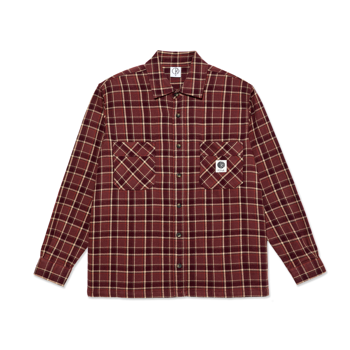 Polar Mike LS Shirt Flannel: Oxblood Check