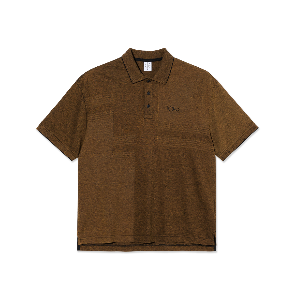 Polar Surf Polo Shirt Pique: Black/Caramel