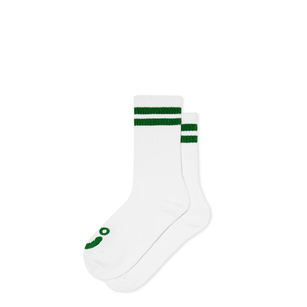 Polar Happy Sad Socks: White/Green
