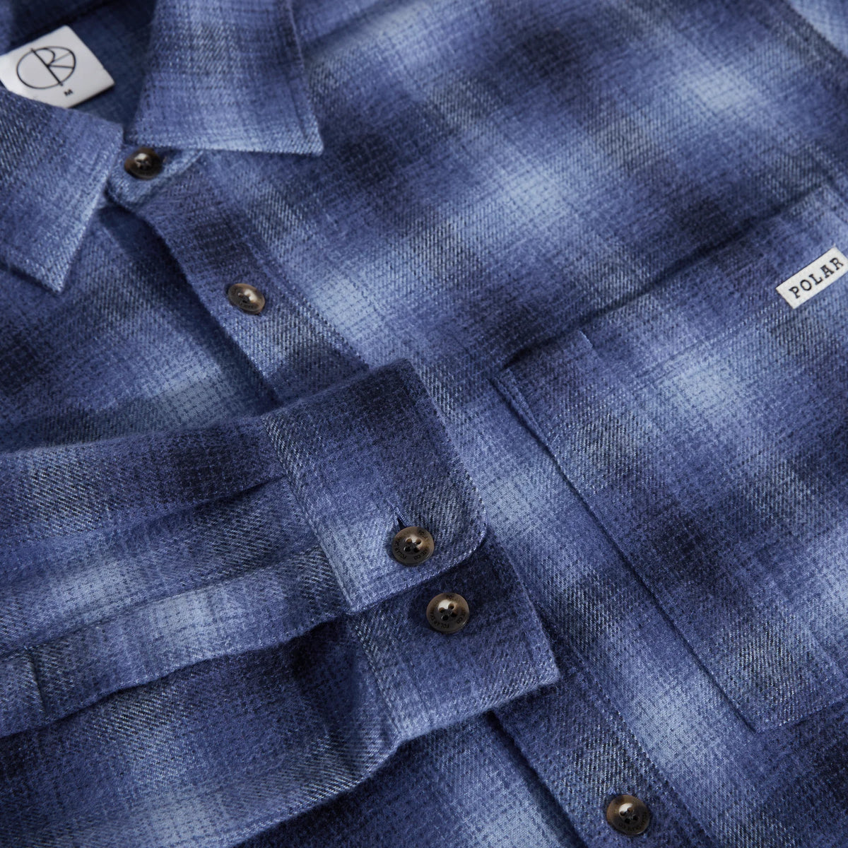 Polar Mitchell LS Shirt: Shadow Check Blue
