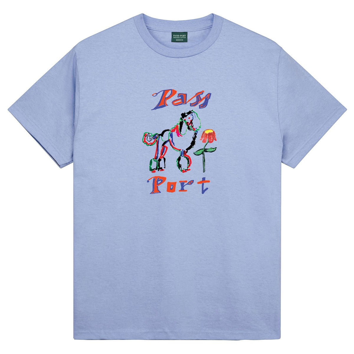 Pass-Port Poodle Organic Tee Powder Blue