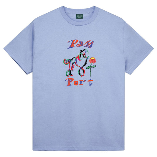 Pass-Port Poodle Organic Tee Powder Blue