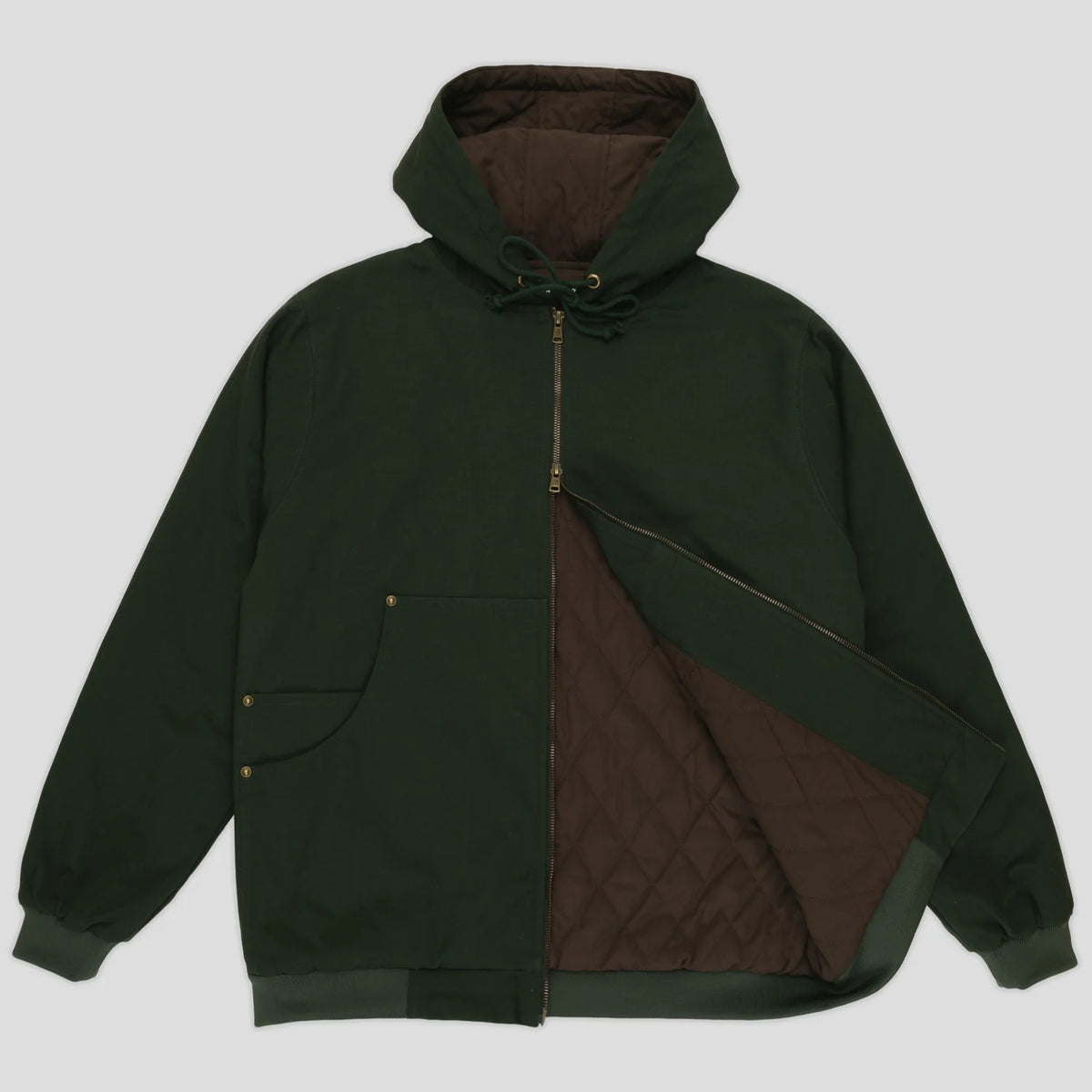 Pass-Port Ripstop Diggers Club Zip Hood: Dark Green