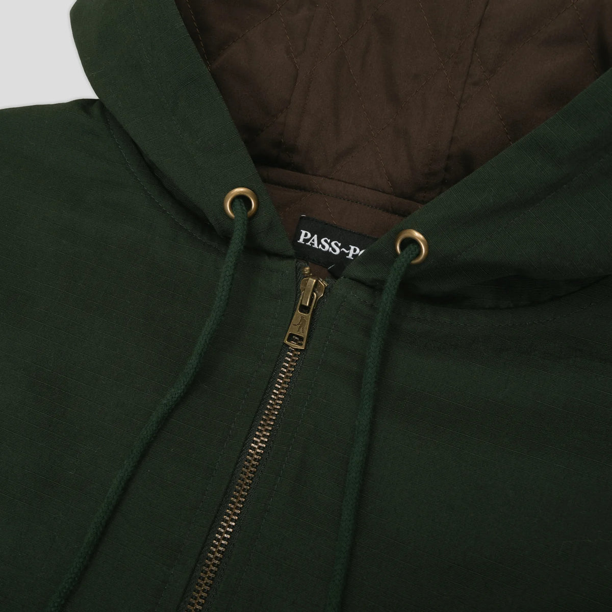 Pass-Port Ripstop Diggers Club Zip Hood: Dark Green
