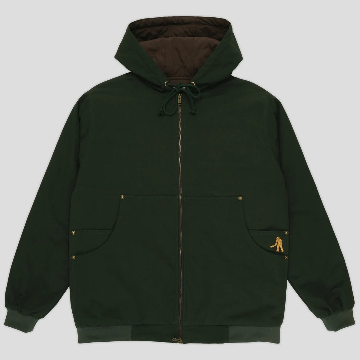 Pass-Port Ripstop Diggers Club Zip Hood: Dark Green