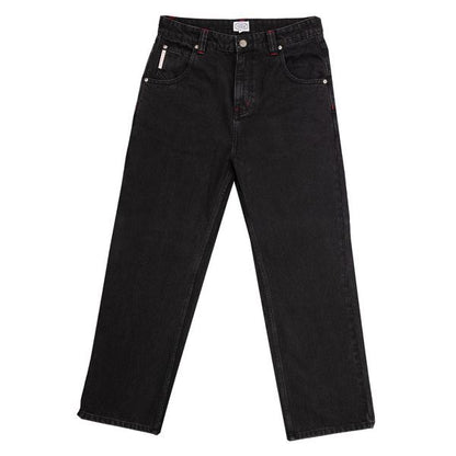 Hoddle Routine Straight Cut Jeans: Black