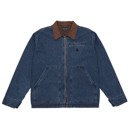 Pass-Port Recycled Denim Packers Jacket: Washed Dark Indigo