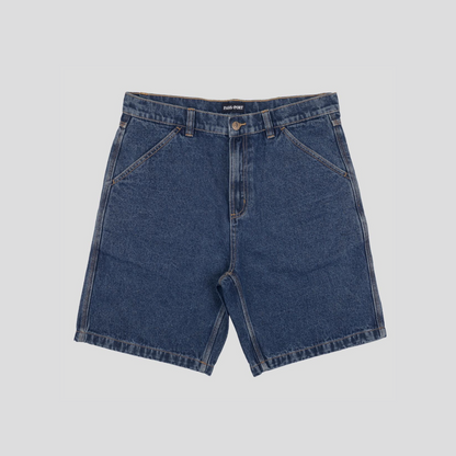 Pass-Port Workers Club Jean Short: Washed Dark Indigo