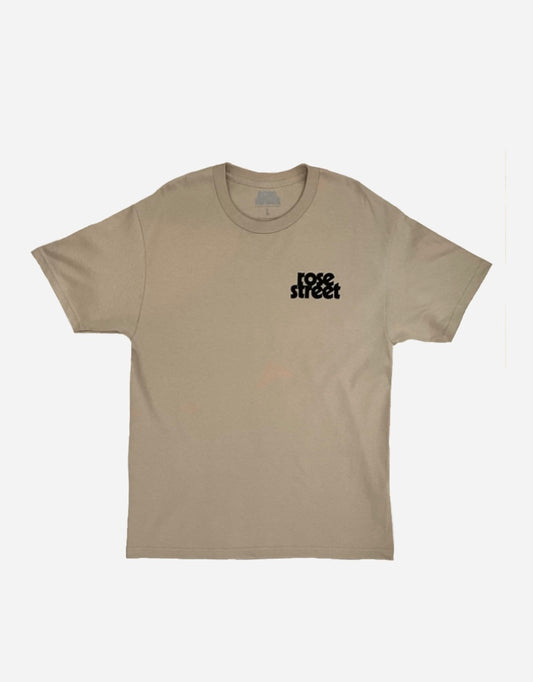 Rose Street Stacked Logo Tee Sand