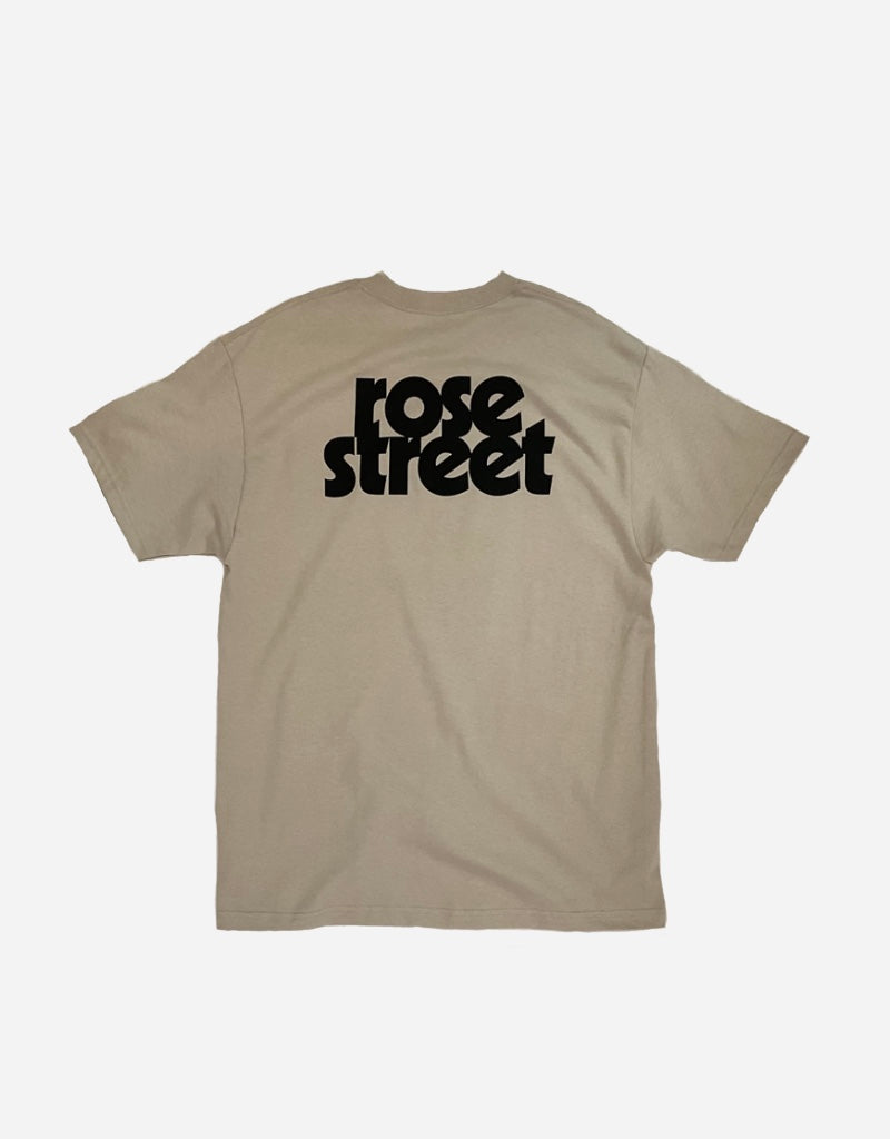 Rose Street Stacked Logo Tee Sand