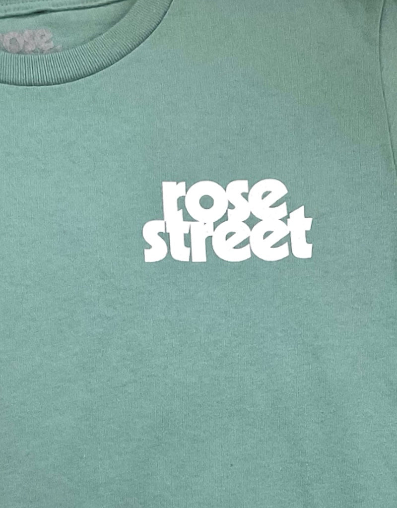 Rose Street Stacked Logo Tee Youth Aquatic