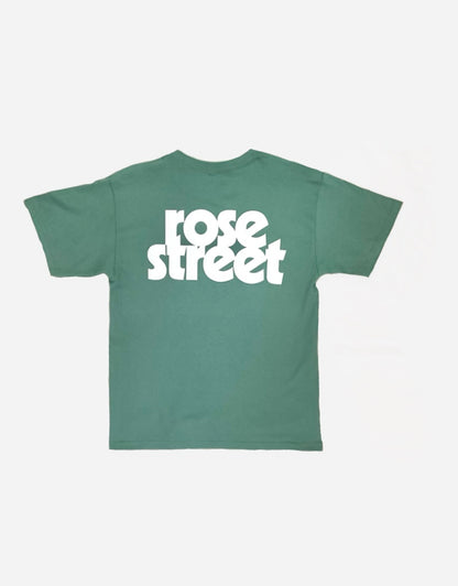 Rose Street Stacked Logo Tee Youth Aquatic