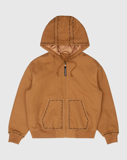 Sexhippies Welder's Stitch Heavyweight Canvas Jacket Work Wear Brown