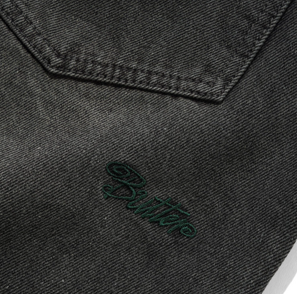 Butter Garage Denim Shorts: Faded Black