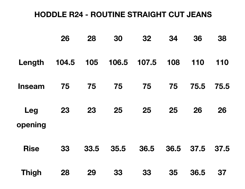 Hoddle Routine Straight Cut Jeans: Black