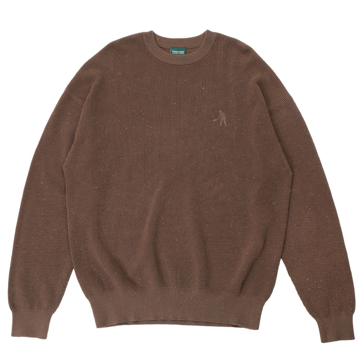 Pass-Port Speckled Knit Sweater Brown