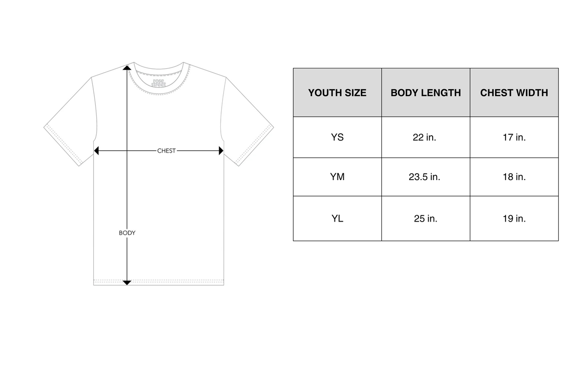 Rose Street Stacked Logo Tee Youth Aquatic