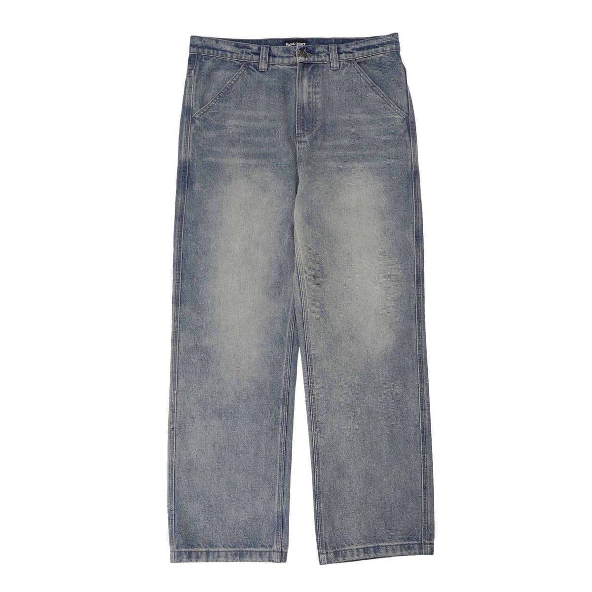 Pass-Port Workers Club Straight Leg Jean: Faded Wash Grey