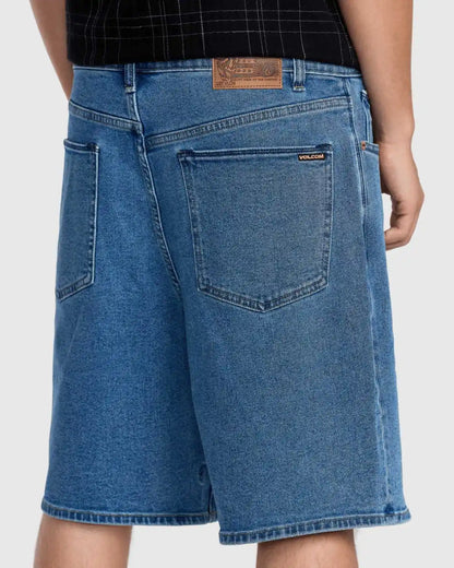 Volcom Billow Denim Short 22": Deep River Blues