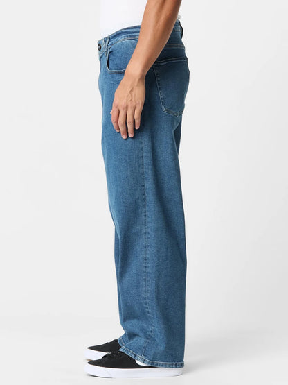 Volcom Chillow Denim Jeans: Deep River Blues