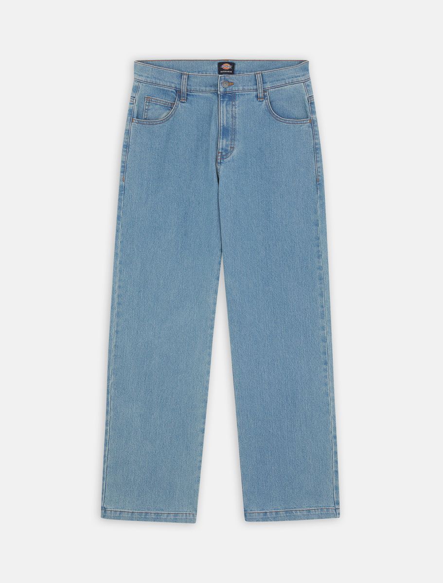 Dickies Skate Wingville Loose Denim Pant: Light Denim