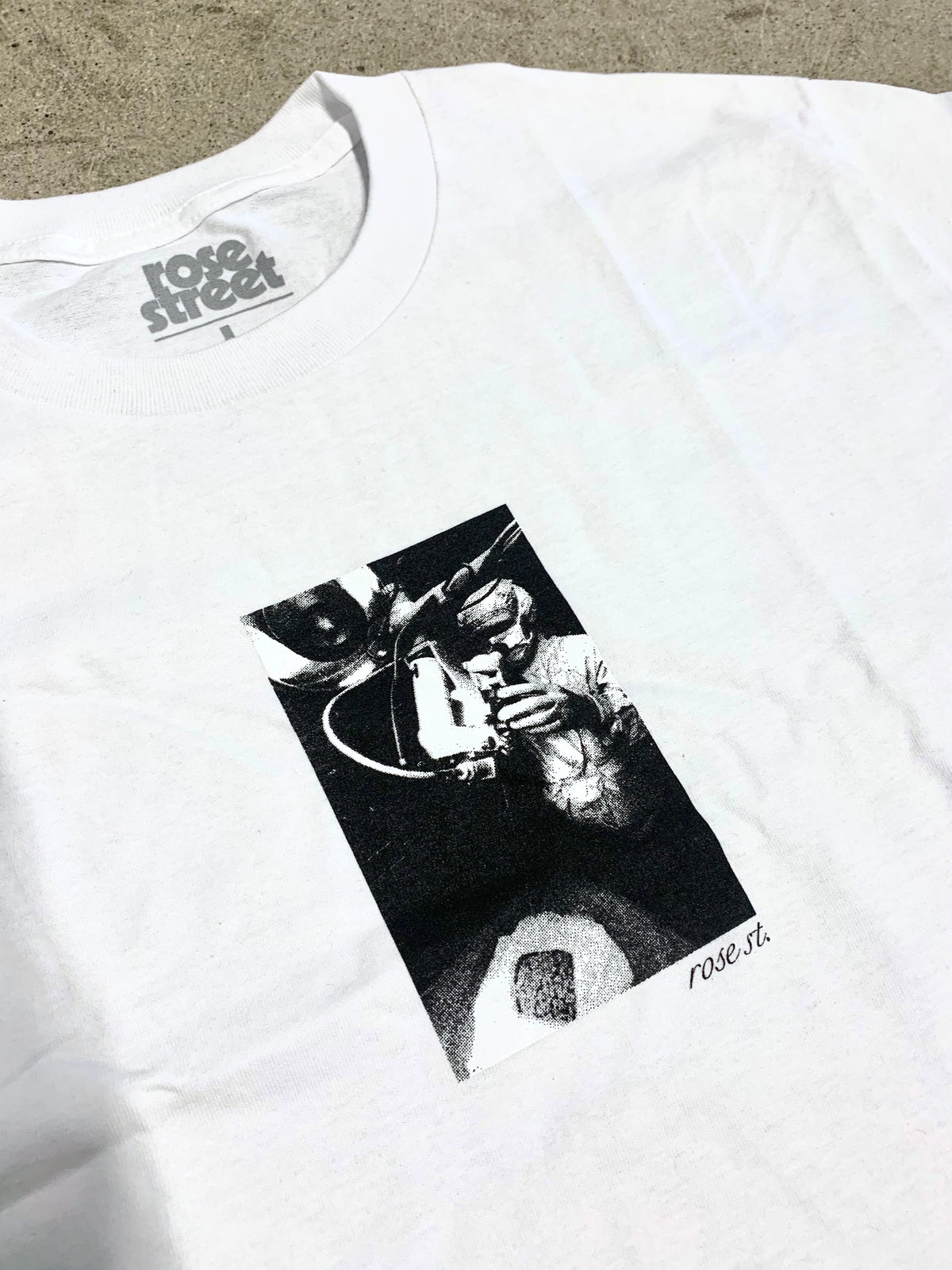 Rose Street Brain Drain Tee White